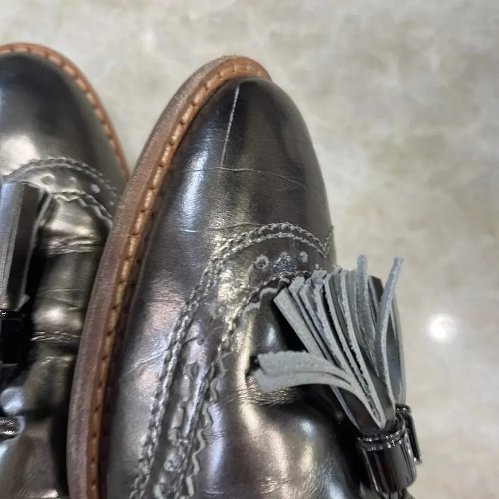 Louise et Cie LO-JOEY pewter Loafers sz 8-1/2